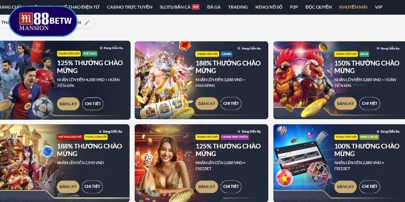 M88 liên tục cập nhật khuyến mãi dành cho thành viên của mình