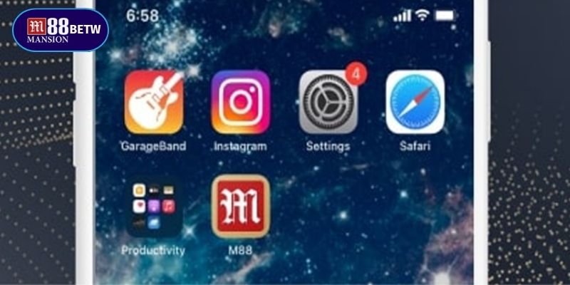 Thực hiện tải về iOS thành công xuất hiện icon trên màn hình chính